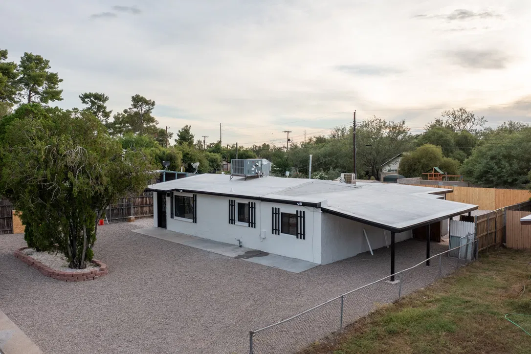 Exterior of renovated home at 3333 N Howard Ave